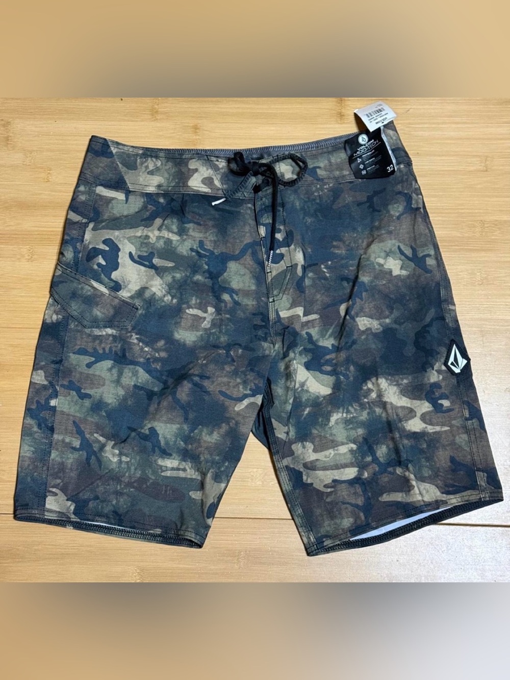 Volcom Lido Covert Green Camo Mod 20" Boardshorts Trunks 32 New With Tags